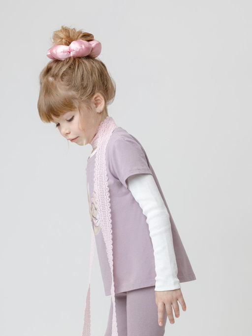 КР 302808/морской туман к573 фуфайка (футболка) для дев - Crockid фото 4