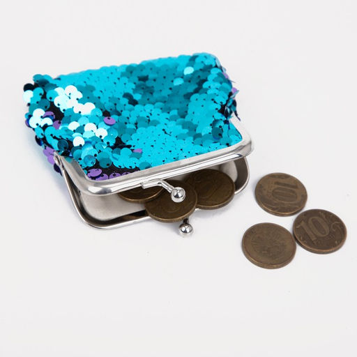 Кошелёк на фермуаре, цвет бирюзовый/синий - Simaland фото 3