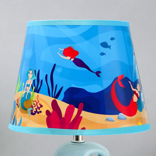 Настольная лампа с абажуром RISALUX «Русалки», Е14, 15 Вт, 25×25×38 см