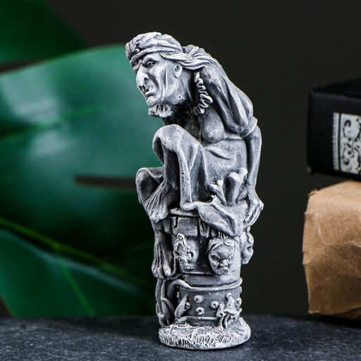 Фигура "Баба Яга" серый, 10см