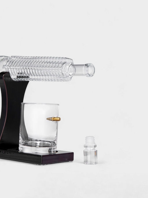 Мини-Бар Автомат, 750 мл, 2 бокала, на подставке, стекло, дерево - Simaland фото 2