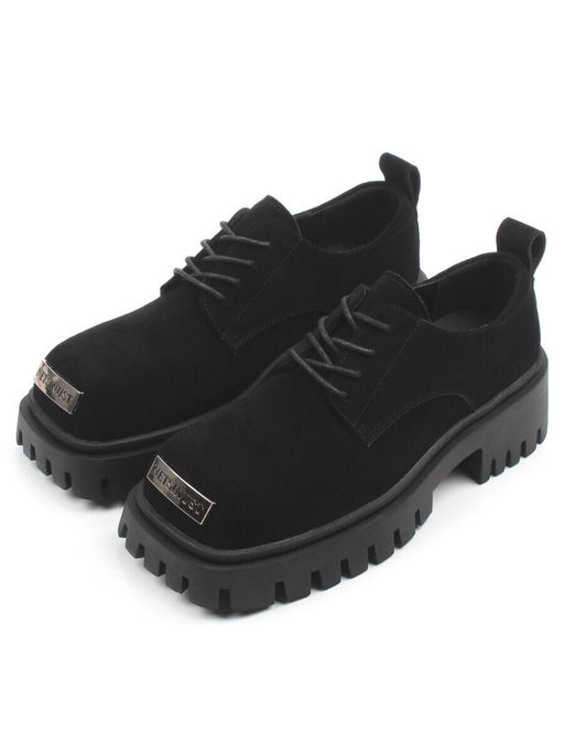 03-23120-6 BLACK Полуботинки демисезонные женские (натуральная замша)