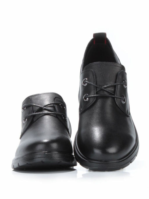 03-5077 BLACK Полуботинки женские (натуральная кожа)