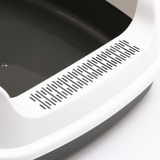 Туалет «Айша» S, 45×35×18.5 см, с высоким бортом, серый