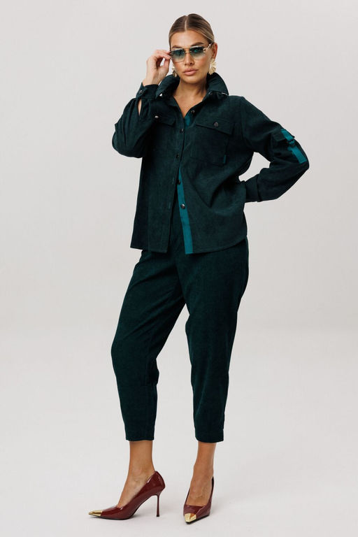 Брюки ANELLI 1747 зеленый корд