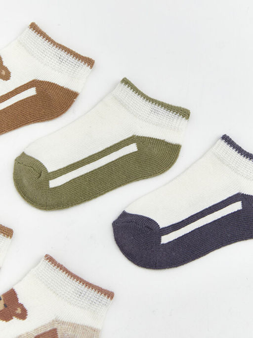 Erkek Bebek Desenli Patik ?orap 5li