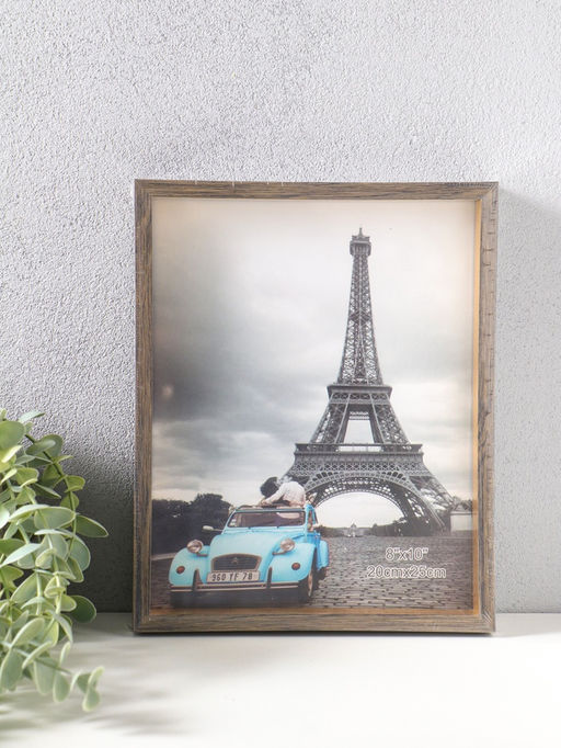 Фоторамка пластик 20х25 см "Ламберто" бежево-чёрный с золотом 26х21х3,5 см