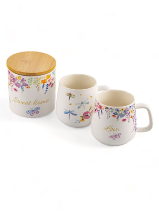 Набор BLOSSOMBOX 3пр (банка для хранения 600мл, кружка 2шт 340мл) - Domenik фото 11