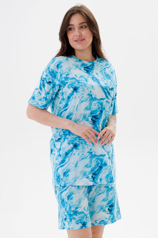 Костюм из кулирки унисекс дым бирюза - Амадэль фото 5