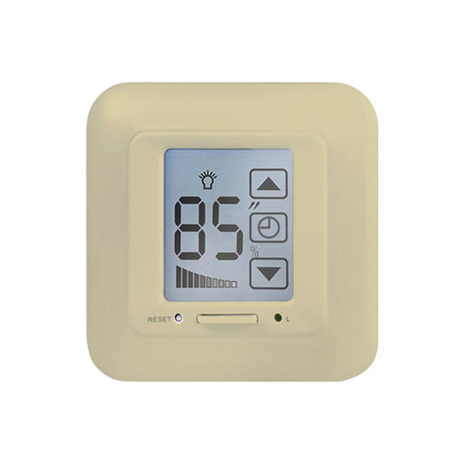 USW-001-LCD-DM-40/500W-TM-M-BG Выключатель с регулятором яркости лампы (диммер) и таймером выключения. Сенсорная панель. Блистер. Цвет бежевый