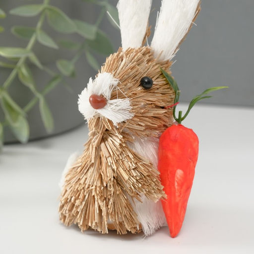 Фигурка Милый зайка с морковкой, 8?4.7?12.3 см