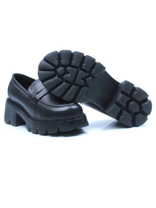 03-5938 BLACK Лоферы женские (натуральная кожа)