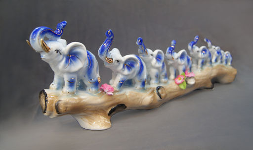 Статуэтка Слоны на бревне 16х47 см / W145 /уп 18/ - ГалеонТрейд фото 5