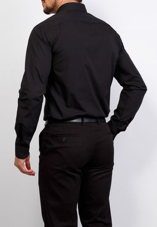 Сорочка мужская длинный рукав GREG 340/139/BLK/Z  фото 3
