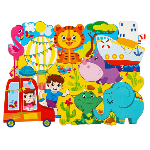 Рамка - вкладыш «Джунгли зовут», 19 деталей