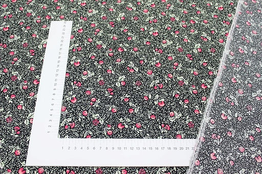 Импорт. хлопок Агапия цв.черный, ш.1.45м, хлопок-100%, 100гр/м.кв - Купава фото 2