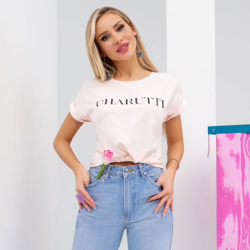 Футболка Модапозитив (пудра) - Charutti фото 4