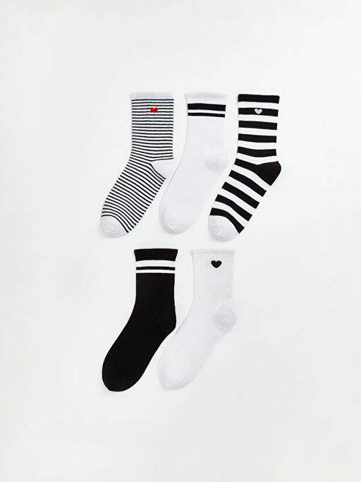 Desenli Kad?n Soket ?orap 5li