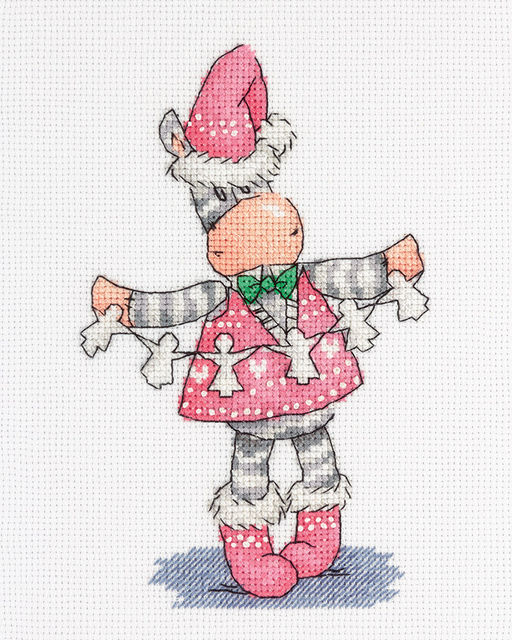 Klart набор для вышивания 8-275 Новогодняя гирлянда 12.5 х 18 см