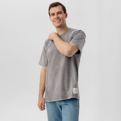 Футболка мужская MIST из вареного хлопка, серый, р-р L