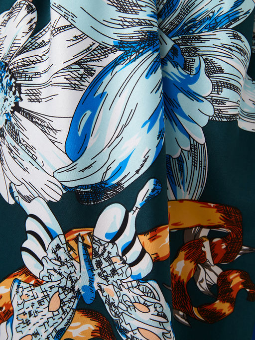 Большой, мягкий, тонкий и очень нежный двусторонний платок с рисунком. - Tantino фото 12