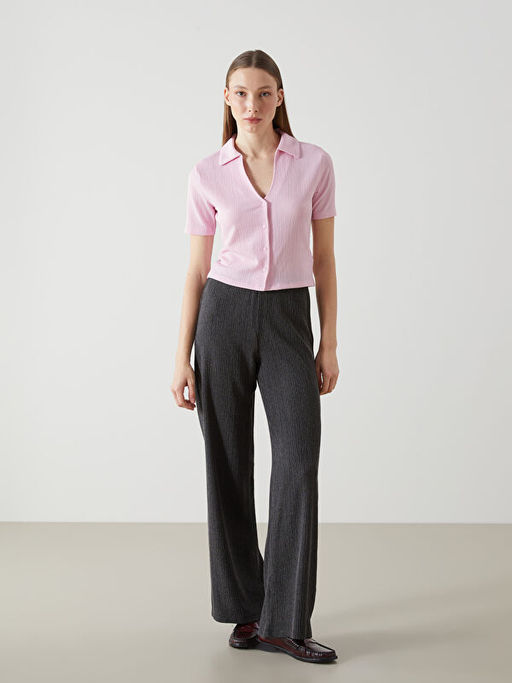 Beli Lastikli Dokulu Kad?n Pantolon