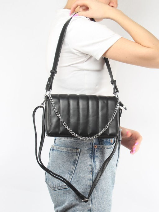 Сумка женская искусственная кожа UMUP-2023-076, 1отд, плечевой ремень, черный SALE 258662 - Adelia фото 10