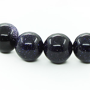 Авантюрин темно-синий 10мм, браслет "Классика" длина 17см