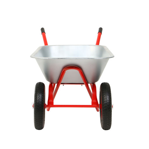 Тачка строительная, 2 пневмоколеса, груз/п 320 кг, объём 110 л, оцинкованный кузов 0.8 мм, Greengo