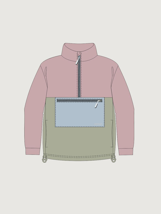 Кофта 4т41826 пудра/оливковый