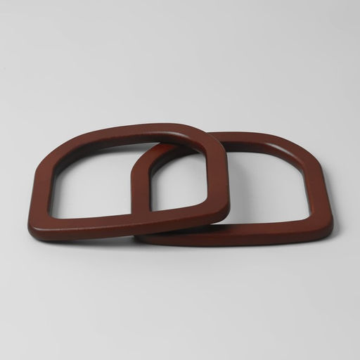 Ручки для сумки деревянные, 12×12.9 см, 2 шт., коричневые