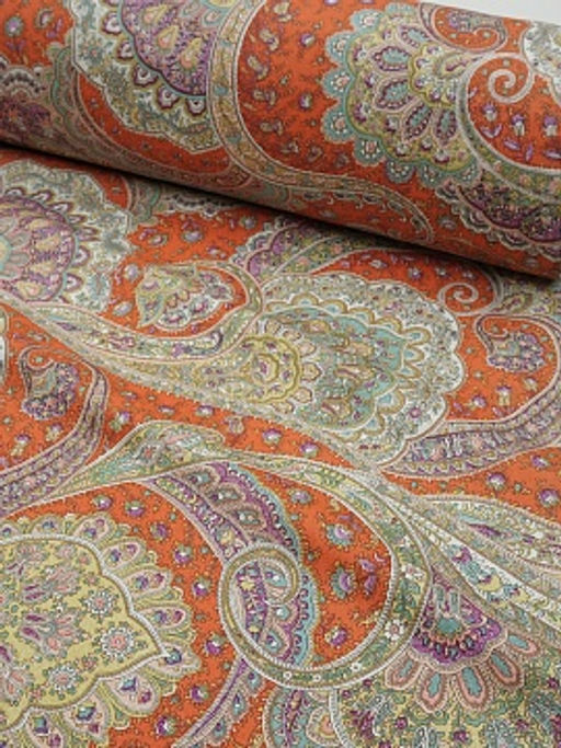 Сатин Восточная краса цв.оранжевый, ш.2.5м, хлопок-100%, 115гр/м.кв