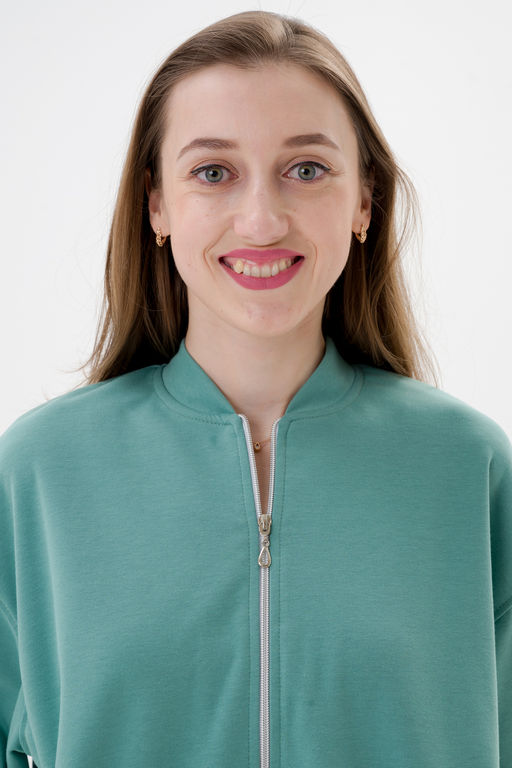 Бомбер из коттон фита мята - Амадэль фото 12