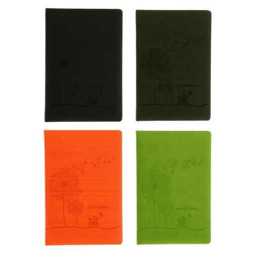 Ежедневник недатированный А5, 148 листов в линейку, обложка ПВХ, МИКС