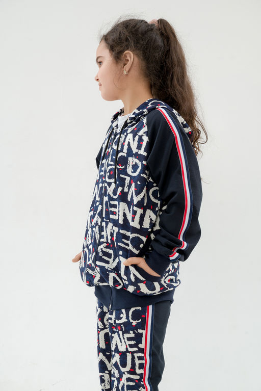 Костюм подростковый из футера 2-хн джемпер и брюки SportLand буквы - Амадэль фото 15