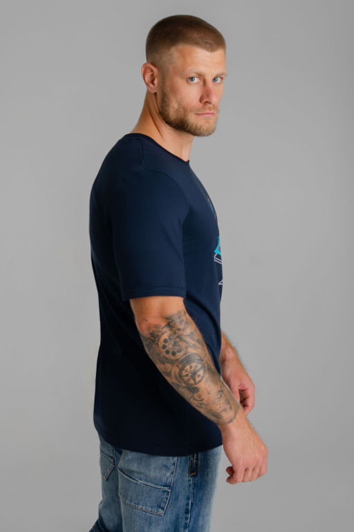 Арт. 614-163 Футболка мужская 48-56 (5 шт) Цвет:темно-синий - Идеал фото 5