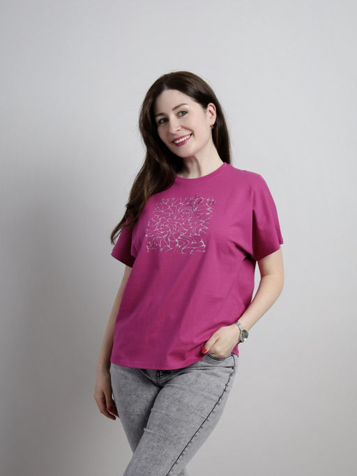 CRB wear/CSMW 60396-46 Футболка женская,фуксия/Ex.Cherubino  фото 3