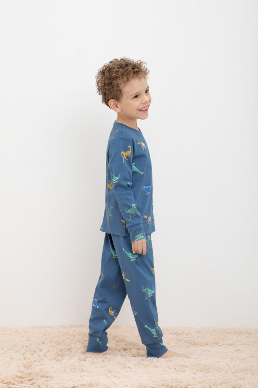 Crockid _ К 1552/синяя волна,дино спортсмены пижама дет