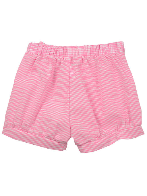 Шорты для девочки в клетку UD 6466 розовый - Mini maxi фото 4