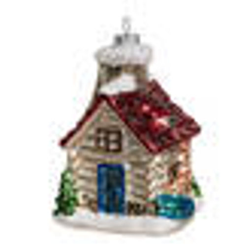 Избушка с красной крышей (стекло) 8,5х9х11,5 см - Holiday Classics фото 3