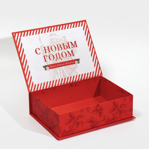 Набор коробка - книга 2 в 1 «Best wishes for you», 20 х 12,5 х 5 - 27 х 19,5 х 8 см, Новый год
