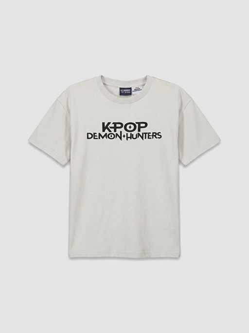 K-pop Demon Hunters Bask?l? Erkek ?ocuk Ti??rt