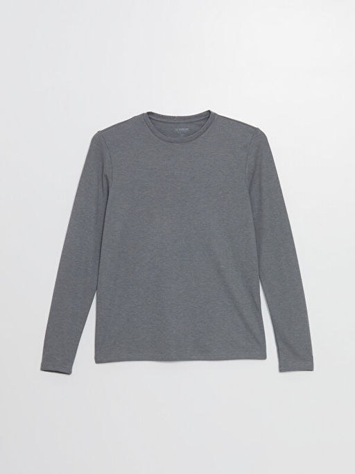 Bisiklet Yaka Uzun Kollu Erkek Sweatshirt