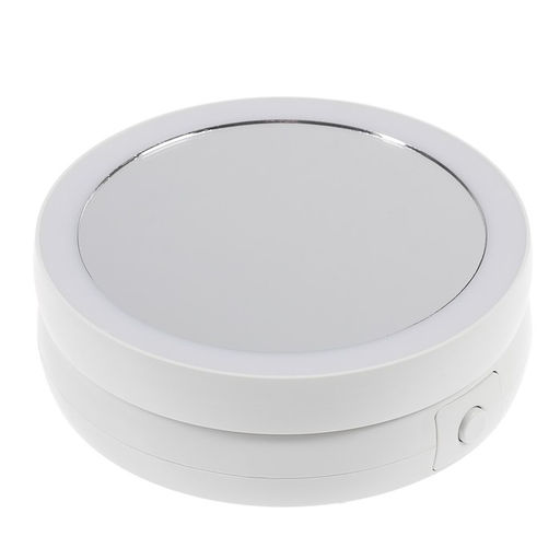 Зеркало Luazon KZ-09, подсветка, настольное, 30×16×16 см, увеличение × 10, USB, белое