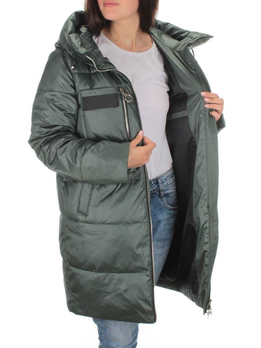 S21121 GRAY/GREEN Куртка зимняя женская (150 гр. холлофайбера) - Fashion фото 6