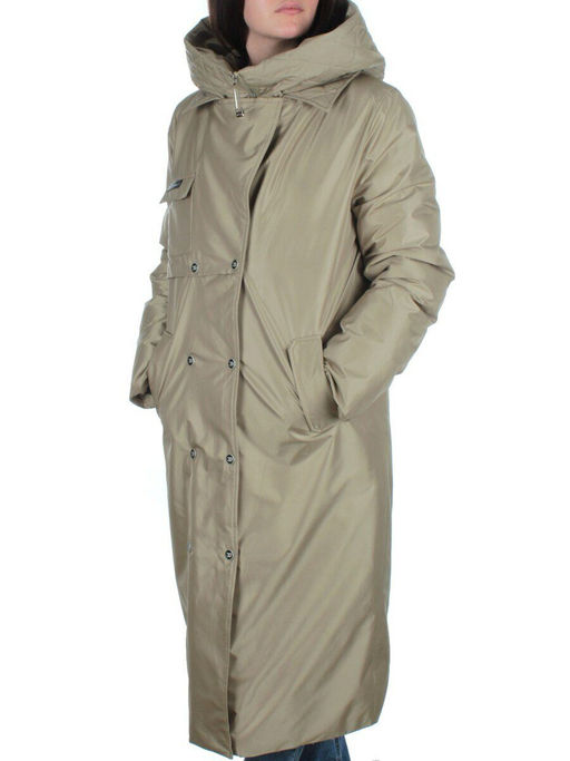 EAC327 OLIVE Пальто зимнее женское (200 гр. холлофайбера) - Fashion фото 3