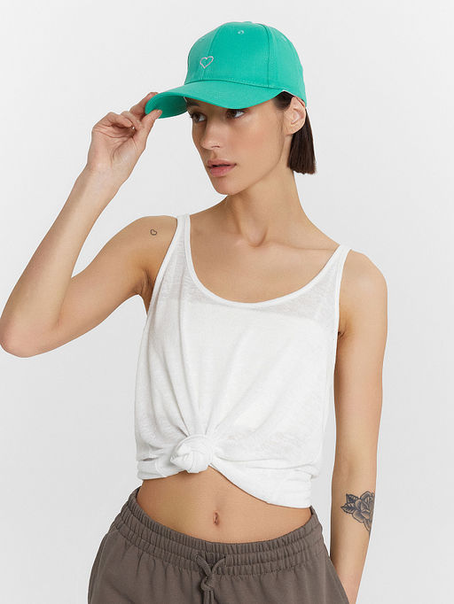 Бейсболка женская зеленая с вышивкой - Mark formelle фото 9