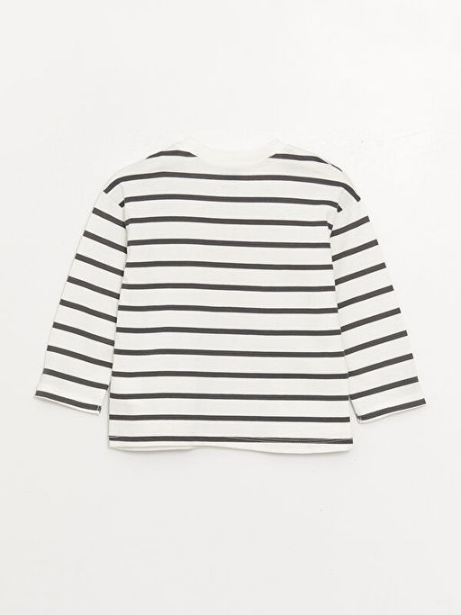 Bisiklet Yaka Uzun Kollu Bask?l? Erkek Bebek Ti??rt ve Pantolon 2li Tak?m - Waikiki фото 3