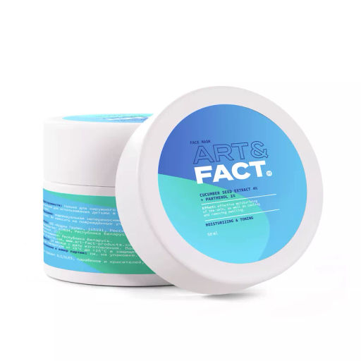 ART&FACT Маска увлажн.д/лица огуречная Cucumber Seed Extract 4% + Panthenol 1% 50ml