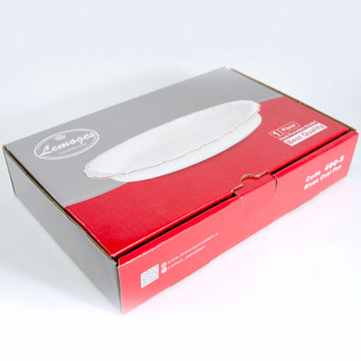 90079-400S Блюдо сервировочное для подачи керамика 34х22,5х7 LR (х10)